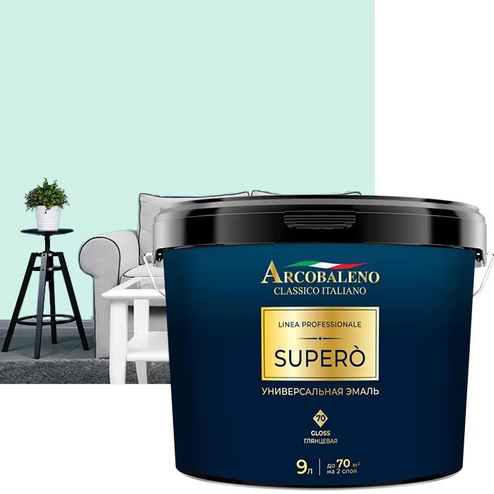 Superò 70 Gloss универсальная глянцевая эмаль (0,9 кг)